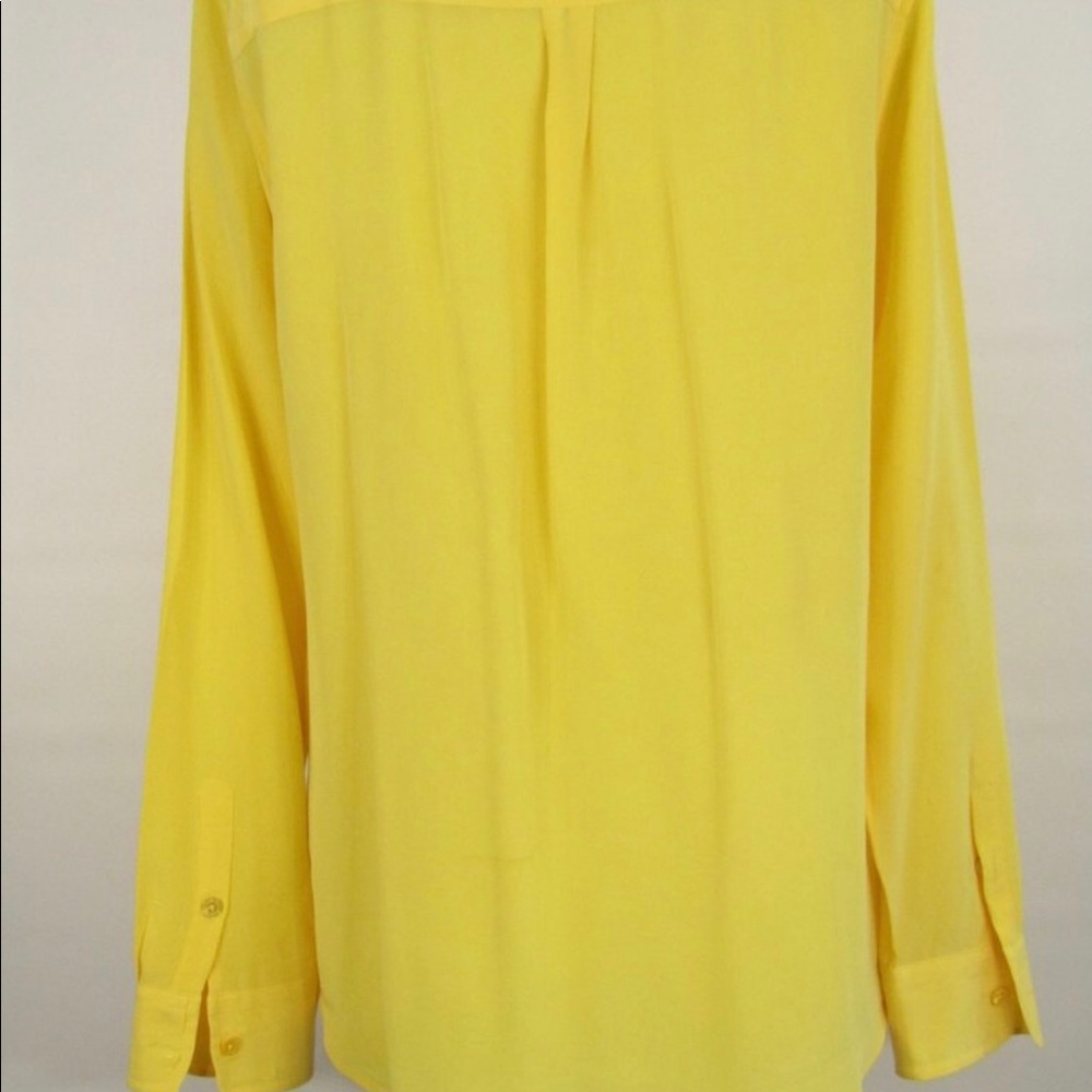 EQUIPMENT FEMME LONG SLEEVE SILK TOP  BLOUSE XS